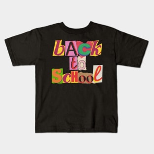 Back to school, scrapbooking collage aesthetic Kids T-Shirt